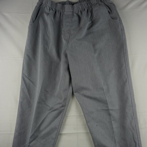 ALIA Womens Petite Size 14P GRAY Pull On Pants Inseam Elastic Waist - Picture 1 of 9